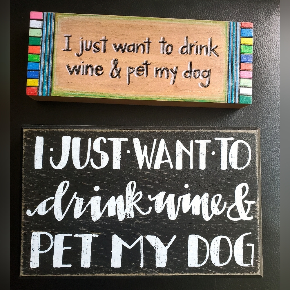 🐕🍷New🐕🍷 pet /wine🐕🍷 block signs🐕🍷